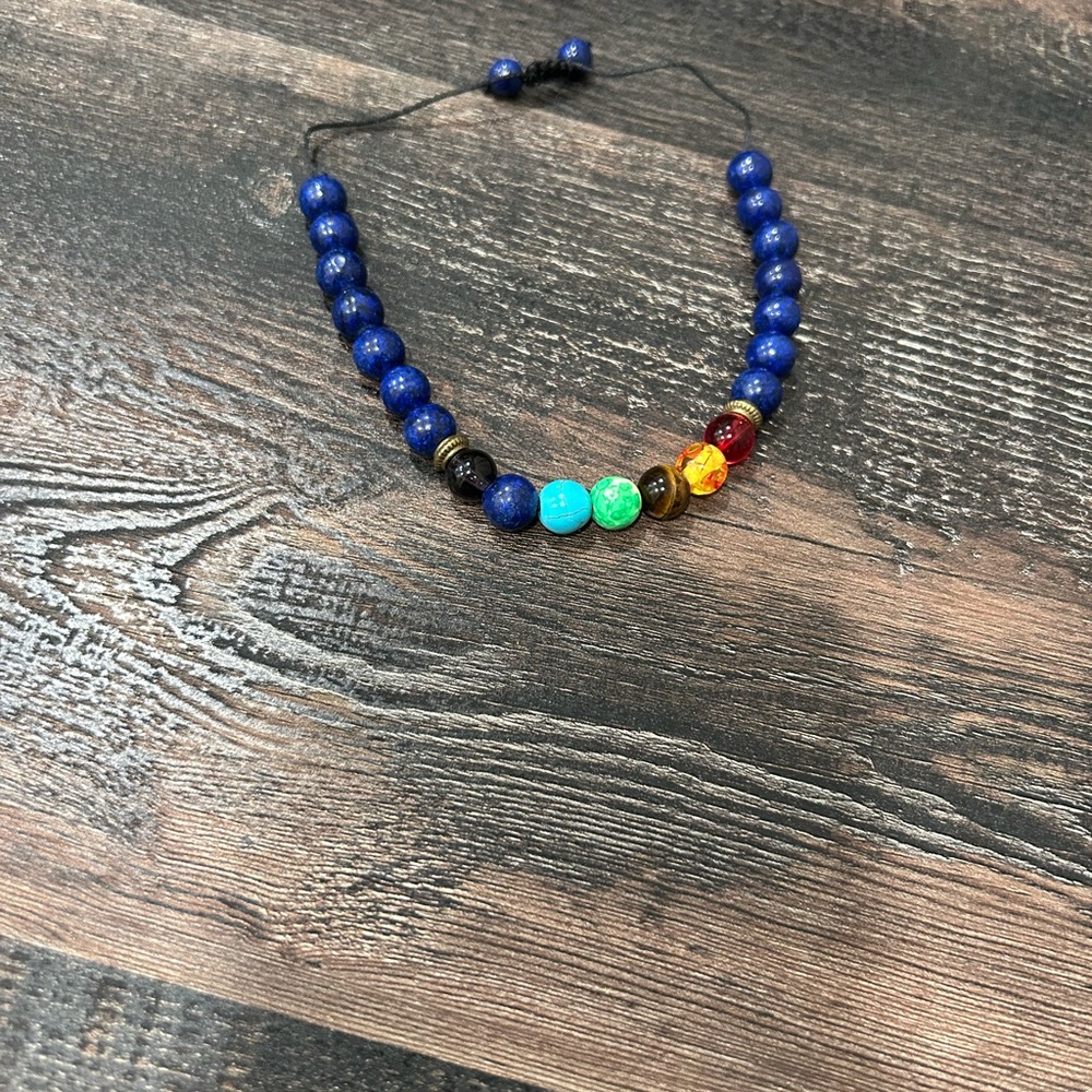 7chakra adjustable beaded bracelet - Picture 3 of 3